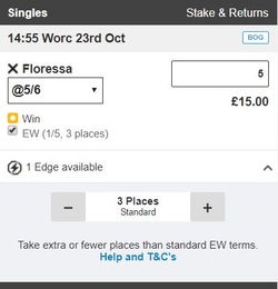 Each Way bet horses