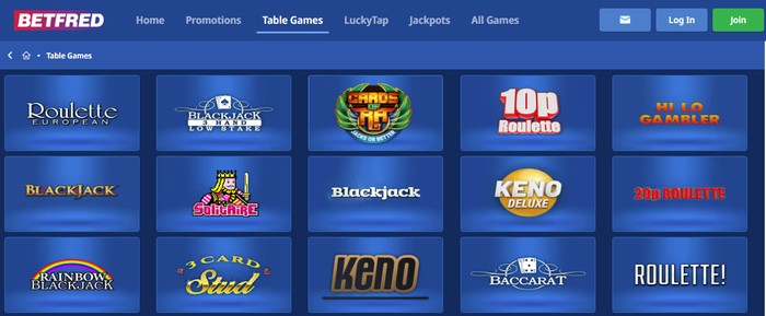 Betfred Table Games