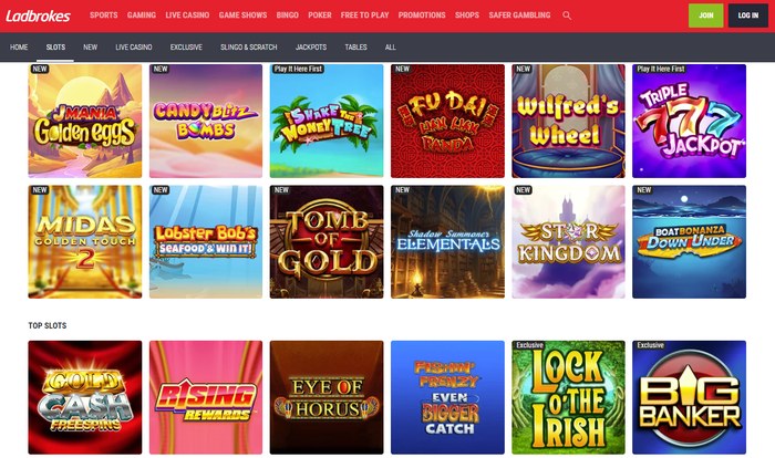 Ladbrokes Slots Games